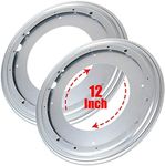 2Pack 12inch Lazy Susan Hardware, 5/16” Thick Turntable Bearings, 1000lbs Rotating Bearing Plate Heavy Duty for Rotating Table, Book Case, Serving Tray,DVD Tower, Corner Shelves, Shoe Rack