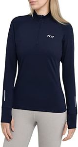 TCA Women's Winter Run Half-Zip Long Sleeve Running Top - Night Sky, Large