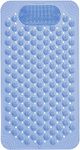 JUGTE Anti Skid Mat for bathroom floor shower mats for bathroom anti slip with Foot Scrubber bath mat anti slip with Suction Cups & Drain Holes (70x35 Cm) (BLUE)