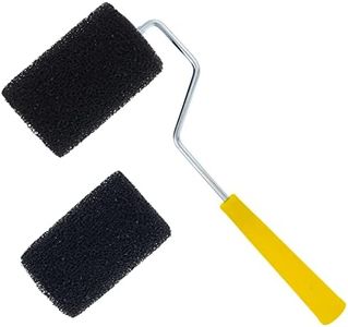 Custom Shop Paint Roller Frame with 2-4" x 1/4" Textured Bed Liner Roller Covers - for Roll-On Custom Coat Truck Bedliner Application, Create Texture Effect with Paint & Non-Skid Protective Coatings