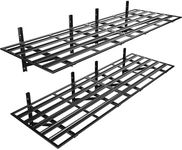 SunsGrove 2-Pack 2x6ft Wall Shelf Garage Storage Rack Garage Shelving Heavy Duty Floating Shelves, Loading 800 LBS, 24"x72", Black