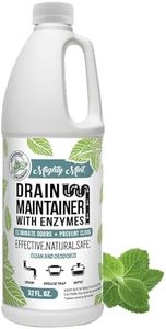 Mighty Mint Drain Maintainer with Enzymes – Drain Cleaner Controls Bad Smells and Prevents Buildup for Drains, Grease Traps, Septic, 32oz