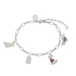 RADLEY Ladies Silver Plated Winter Dog Charm Bracelet RYJ3127S One Size