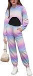 Arshiner Girl's Clothing Set 3 Piece Tracksuit Long Sleeve Crop Sweatshirts Hoodies Cami Top and SweatPants