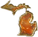 Full Michigan Copper Christmas Ornament & Michigan Gift | Handmade in Michigan for a Great Souvenir & Artisan Ornament