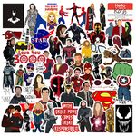 CodersParadise Pack of 52 Superhero Vinyl Stickers for Laptop, Journal, Phone Case - Waterproof Residue Free Stickers - Marvel, Avengers, Self-Adhesive