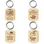 Blessings Wooden Best Wishes Keychain C (Set of 4)