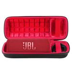 co2crea Hard Travel Case Replacement for JBL FLIP 5 Waterproof Portable Bluetooth Speaker (Black Case + Inside Red)