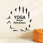 Decal O Decal 'Surya Namaskara -Yoga' Vinyl Wall Stickers (Multicolor), Pack of 1