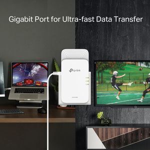 TP-Link Powerline Adapter Kit – WiFi 6 AX1800, 2+1 Gigabit Ports, Extra Socket