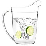 Youngever 2L Plastic Pitcher, Large Clear Water Jug, 2L Water Pitcher