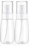 TOSERSPBE Spray Water Bottle Hair Mister, Fine Mist Stylist Sprayers 360 Empty Small Misting Spritzer, Perfume Atomizer with Pump Clear Containers (2PCS/2oz)