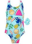 Disney Girls Lilo and Stitch Swimsuit and Scrunchie Swim Set Multicolour 6-7 Years