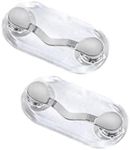 GQZ 2 Pack Magnetic Eyeglass Holder，Magnet Pin, Pins for Clothes Shirt ，Magnetic Reading Glasses Holder Name tag Badge Holder Sunglass Holder ID Badge for Men and Women, Plastic, no gemstone