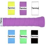 Tannius Tennis Racket Grip Tape, 6 Pack Tacky Tennis Grips, Ab6-sorbent and Enhanced Tennis Racquet Overgrip（6-Pack Mixed Colors …