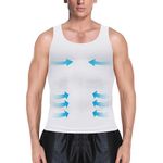 MEETYOO 1/2/3 Packs Men Compression Shirt，Slimming Undershirt for Men Shapewear,Gynecomastia Compression Shirts Men Tank Top