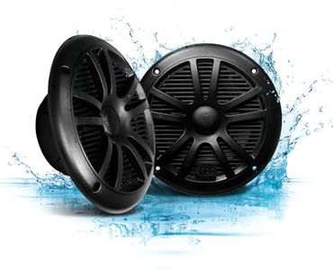 BOSS Audio Systems MR6B 6.5 inch Marine Stereo Boat Speakers - 180 Watts (pair), 2 Way, Full Range, Tweeters, Coaxial, Weatherproof, Sold in Pairs