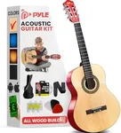 Pyle 30" Beginner Classical Acoustic Guitar - Linden Wood with Case, Strap, Tuner, Picks - Great for Beginners