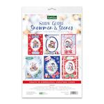 Katy Sue Luxury Snow Globes Snowmen & Scenes Christmas Card Making Kit. Makes 6 Shaker Cards & 6 Dimensional Decoupage Cards. Contains Cards, Inserts, Decoupage, Globes, & Embellishments