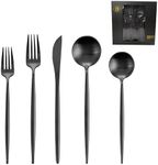 Runfly Matte Black Silverware Set f