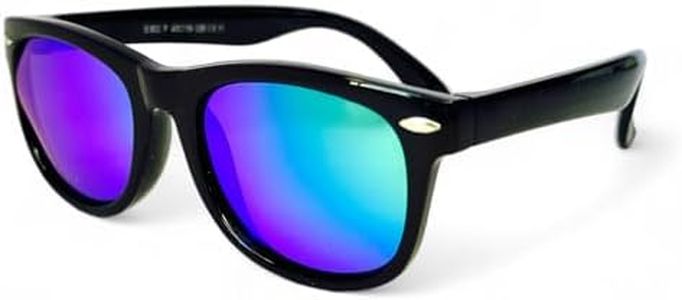 Sun Valley Kids Polarized Mirrored Sunglasses for Boys & Girls with UV Protection (Black & Green)