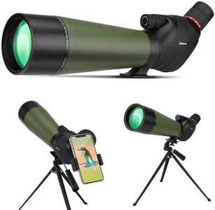 HUICOCY Spotting Scopes with Tripod & Phone Mount, Dual Precision Focus Knobs Spotter Scope with FMC Lens and Adjustable Viewing Angle, Spotting Scopes for Bird Watching Wildlife Scenery (20-60x80mm)