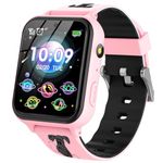 Smooce Kids Smart Watch Phone,Kids Smartwatch Music Player with SD Card Call SOS 7 Puzzle Games Camera Alarm Recorder Calculator Mp3 for Birthday Gift Children Boys Girls