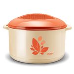 MILTON Orchid 10000 Inner Steel Casserole, 9.64 litres, Tan | PU Insulated | BPA Free |Odour Proof | Food Grade | Easy to Carry | Easy to Store | Ideal for Chapatti | Roti | Curd Maker