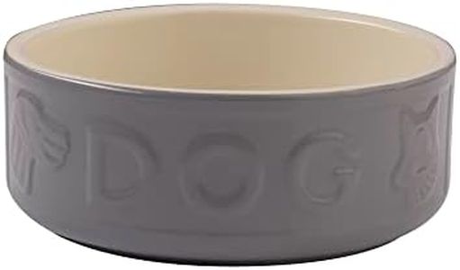 Mason Cash Grey Lettered Dog Bowl 15 cm