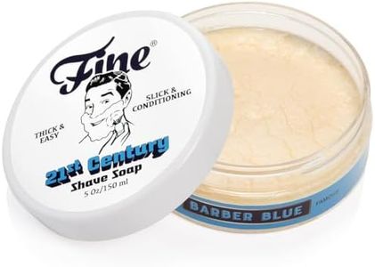 Mr. Fine 21C Men’s Shaving Soap, Builds Thick & Easy Lather, Protects From Razor Burn & Irritation, No Artificial Colors, Made In Italy, 5oz. (150ml), Barber Blue