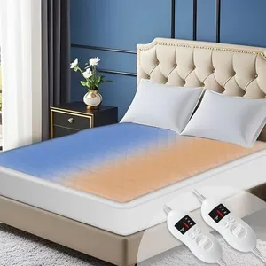 Heated Mattress Pad King Size - Electric Mattress Pad with Dual Control, 8 Heating Settings, Soft Blanket, Bed Warmer, 12-Hour Timer, Heater Sheets, 78" x 80" (Argyle White, King)