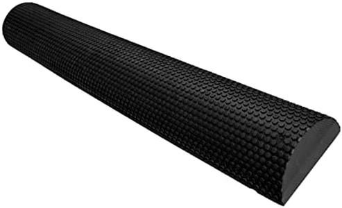 Generic Length Flexibility Blocks with Point Pilates Half Roll Massager Set 1/2 Foam Roller for Physical Half Roller for Sport Fitness Yoga, Black 60cm