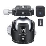 Low Profile Ball Head Tripod Head ARTCISE LB44 All Metal CNC Ball Head Camera Mount with Two Arca Quick Release Plates for Tripod, Monopod, DSLR, Max Load 55lbs/25kg