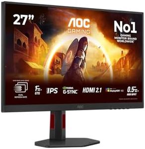 AOC U27G4R 27 inch UHD Gaming Monitor 160Hz, Fast IPS Panel, 0.5ms MPRT, Adaptive Sync, HDR400, G-Sync Compatible, Height Adjustment, (3840x2160 HDMI 2x 2.1 DP 1x 1.4 USB Hub) Black