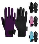 Kids Horse Riding Gloves Child Winter Gloves for Cycling Riding Running Skiing and Winter Outdoor Activities Purple Size L 10-12