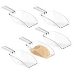 iDesign Measuring Scoop Set of 5, Medium Measuring Spoons Made of Durable Plastic, Scoops for Sweets, Kitchen, Pantry and Utility Room, Clear, 31241