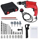 Hammer Drill, Electric Drill Corded,1200W Corded Hammer Drill,Corded Drill and Screwdriver Set,Drill Bit Sets,Heavy Duty Impact Electric Hammer Gun with Case