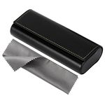 Vemiss Hard Shell Eyeglasses Case Lightweight Portable Case for Women,Men, Z-black, Medium