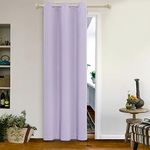 MYSKY HOME Blackout Curtain for Living Room, Grommet Room Darkening Door Curtain for Doorway Privacy, Triple Weave Thermal Insulated Closet Curtain for Bedroom, 1 Curtain Panel, 42 x 84 Inch, Lilac