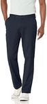 NAUTICA Men's Classic Fit Flat Front Stretch Solid Chino Deck Pant, True Navy, 36W x 30L