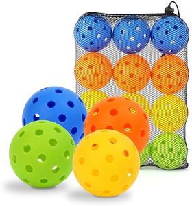CARELAX 12-Pack Vibrant Pickleballs - Officially Approved for USA Pickleball Balls Outdoor, Perfect for Outdoor and Indoor Play