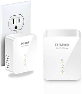 D-Link PowerLine AV2 1000 Gigabit Starter Kit, Turn a power outlet into a Network connection, Up to 1Gbps, Plug and Play, Power Saving Mode, Gigabit Ethernet Ports, Includes 2 Adapters (DHP-601AV)
