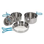 Stansport 4010026-SSI Stainless Steel 3 Person Cook Set - 5 Piece - multi, N/A