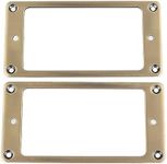 2Pcs Electric Guitar Pickup Frame Zinc Alloy Humbucker Mounting Ring Set 2 X 2mm - Replacement Accessory, Easy to Install with Stability & Reliability (Bronze)