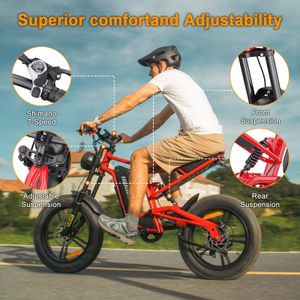 Kanpe Fat Tire Electric Bike – 15AH Battery, All-Terrain E-Bike