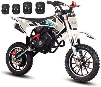 SYX MOTO VK Dirt Bike 60cc 4-Stroke Gas Powered Motorcycle Pit Bike Automatic Transmission Pull Start Up to 22 Mph 2.0 hp 10'' Wheel-Black