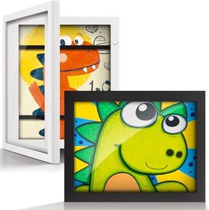 Artfeel 2-Pack 8.5x11 Kids Art Frames,Front Opening Kids Artwork Frames Changeable Child Artwork Picture Display,Children Storage Frame for Wall,Holds 50pcs Drawings,Craft,Art Project,Schoolwork.