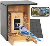 Birdfy AI Smart Bird Feeder with Camera, High-End Bamboo, Mini in Size, Solar Powered, Permanent AI Identifies 6000+ Bird Species with Motion Detection, Ideal Gift Present