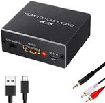 T Tersely 4K x 2K HDMI to HDMI and Optical TOSLINK SPDIF + 3.5mm Stereo Audio Extractor Converter HDMI Audio Splitter Adapter(HDMI Input, HDMI + Digital/Analog Audio Output) with RCA Cable