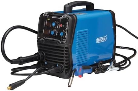 Draper 70046 Gas/Gasless MIG Inverter Multi-Welder, 200A Blue One Size